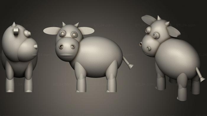 Игрушки (Симпатичная корова, TOYS_0508) 3D модель для ЧПУ станка